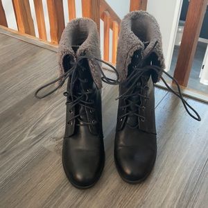 Black ankle boots